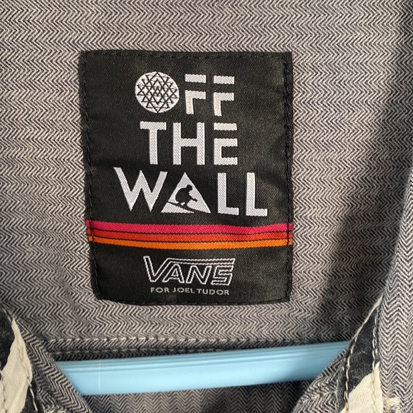 Vans button down 100% cotton grey size Large - Picture 3 of 12